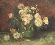 Vincent Van Gogh Bowl wtih Peonies and Roses (nn04) Sweden oil painting reproduction